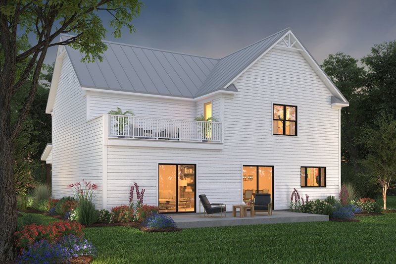 Home Plan - Exterior - Rear Elevation 1 for Farmhouse House Plan #497-5 - 4 bed, 2.5 bath