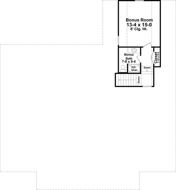 Farmhouse Floor Plan - Upper Floor Plan #21-495