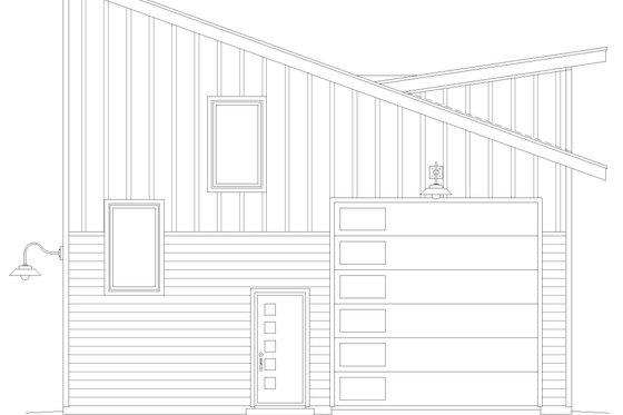 Exterior - Front Elevation 3 for Contemporary House Plan #932-1010, 0 bath