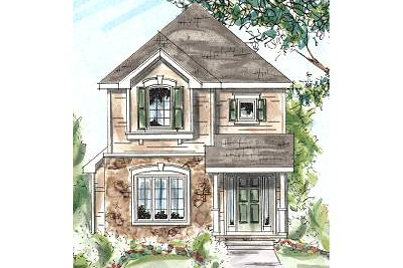 House Blueprint - Traditional Exterior - Front Elevation Plan #20-1703