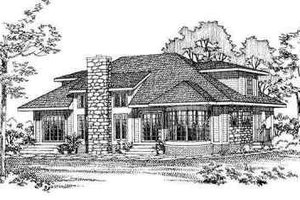 Exterior - Rear Elevation for Modern House Plan #72-140 - 3 bed, 2.5 bath