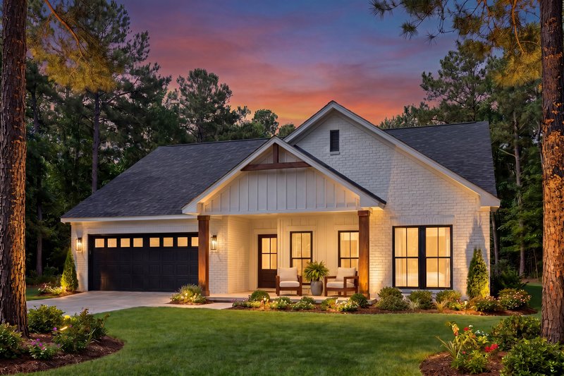 Home Plan - Exterior - Front Elevation 3 for Farmhouse House Plan #430-433 - 3 bed, 2 bath