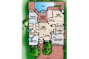 Mediterranean Style House Plan - 5 Beds 4.5 Baths 4198 Sq/Ft Plan #27-355 