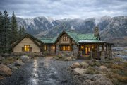 Adobe / Southwestern Style House Plan - 4 Beds 3.5 Baths 3412 Sq/Ft Plan #928-182 Exterior 