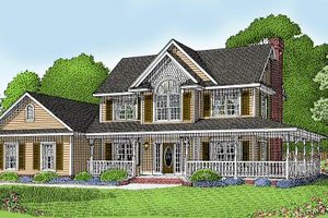 Farmhouse Exterior - Front Elevation Plan #11-119