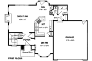 European Style House Plan - 3 Beds 2.5 Baths 1873 Sq/Ft Plan #316-116 