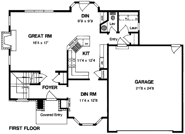 European Floor Plan - Main Floor Plan #316-116