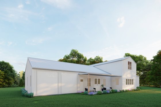 Exterior - Other Elevation 3 for Barndominium House Plan #1107-30 - 3 bed, 3.5 bath