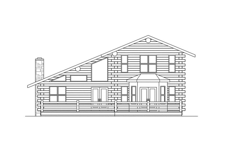 Home Plan - Exterior - Other Elevation 1 for Log House Plan #124-314 - 2 bed, 2.5 bath