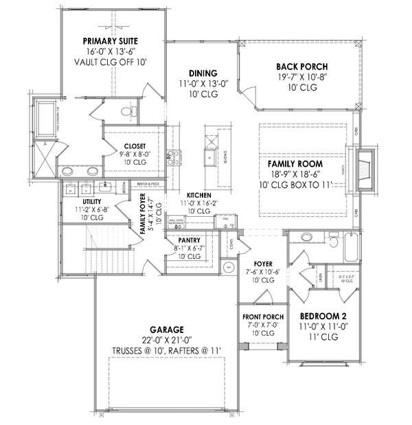 European Floor Plan - Main Floor Plan #1096-83