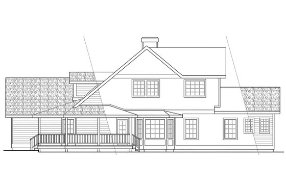 Exterior - Other Elevation 1 for Traditional House Plan #124-138 - 3 bed, 2.5 bath