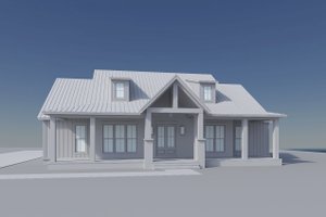 Exterior - Front Elevation 6 for Farmhouse House Plan #430-422 - 3 bed, 2.5 bath