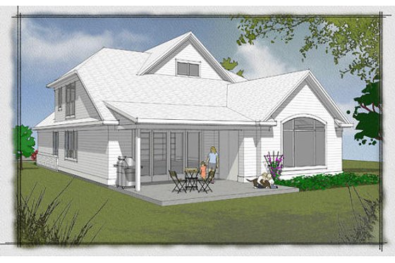 Exterior - Rear Elevation for Traditional House Plan #48-502 - 4 bed, 2.5 bath