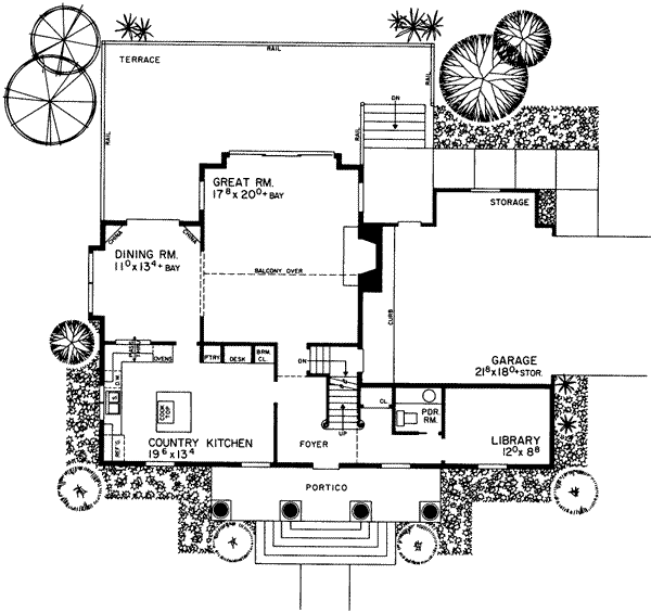 Home Plan - Southern Floor Plan - Main Floor Plan #72-148