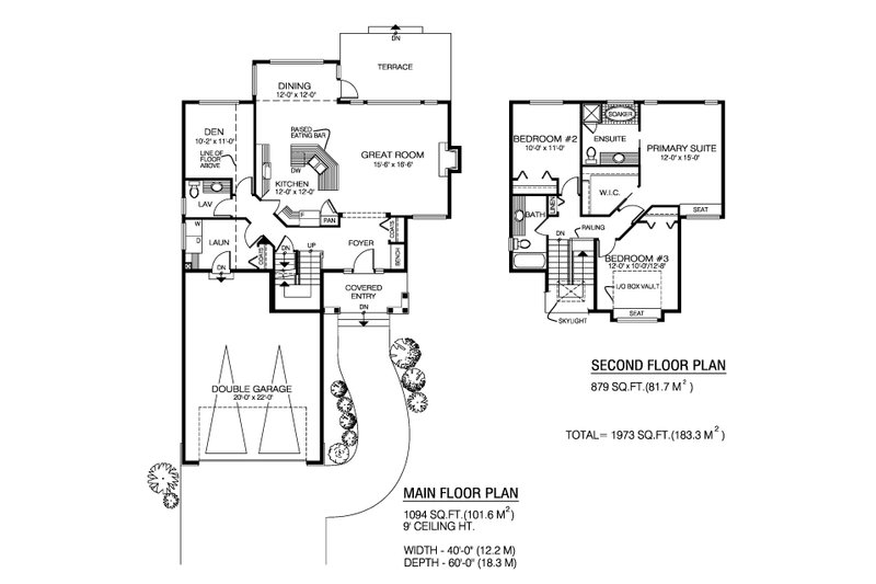 Home Plan - Floor Plan - Main Floor for Farmhouse House Plan #1100-170 - 3 bed, 2.5 bath