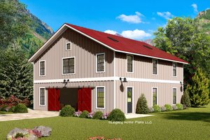 Country Exterior - Front Elevation Plan #932-782