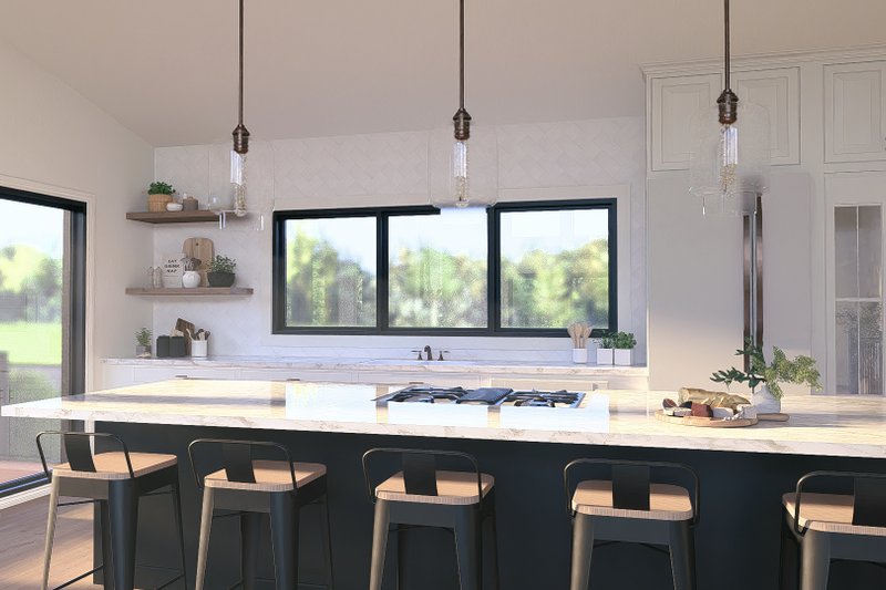 House Blueprint - Interior - Kitchen for Contemporary House Plan #1064-448 - 1 bed, 2 bath