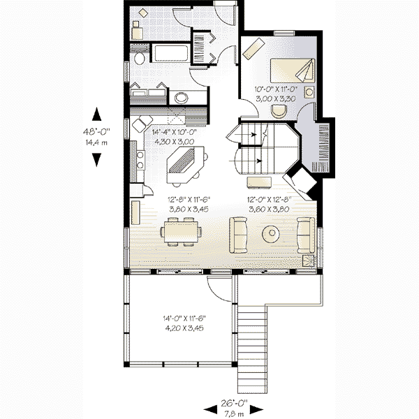 House Design - Traditional Floor Plan - Main Floor Plan #23-2063