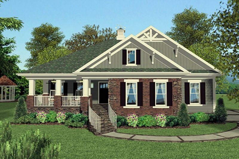 Dream House Plan - Craftsman Exterior - Front Elevation Plan #56-700