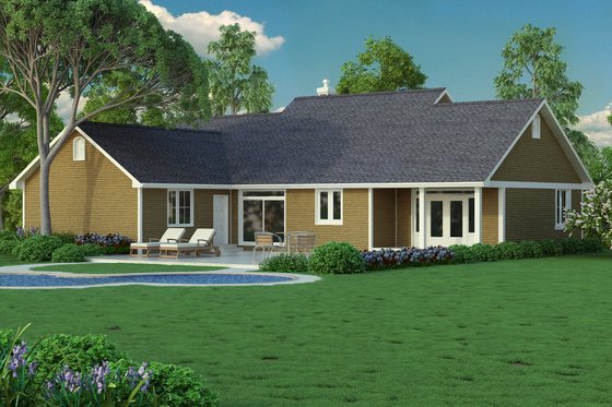 Exterior - Other Elevation 3 for Ranch House Plan #18-4512 - 3 bed, 2 bath