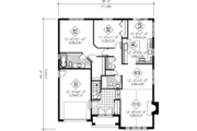 Traditional Style House Plan - 2 Beds 2 Baths 1310 Sq/Ft Plan #25-156 