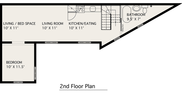 Modern Floor Plan - Upper Floor Plan #905-2