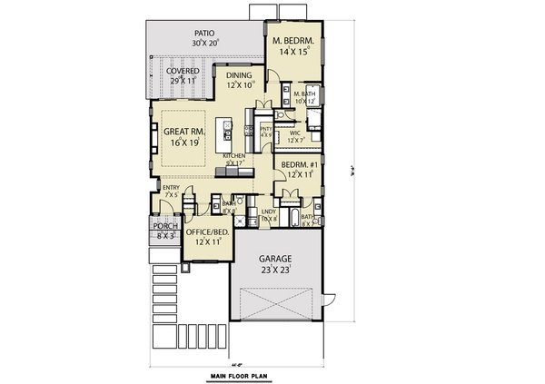 House Design - Contemporary Floor Plan - Main Floor Plan #1070-157