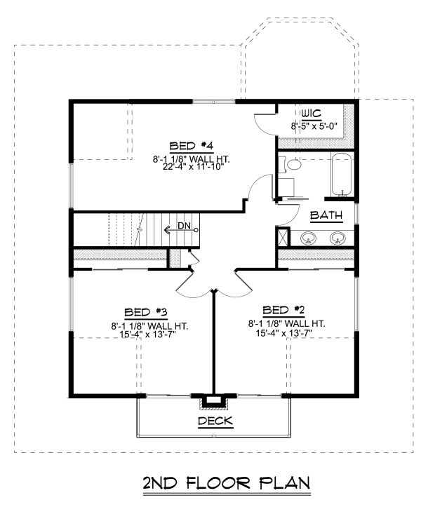 House Blueprint - Craftsman Floor Plan - Upper Floor Plan #1064-15