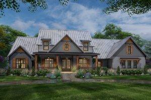Farmhouse Exterior - Front Elevation Plan #120-277