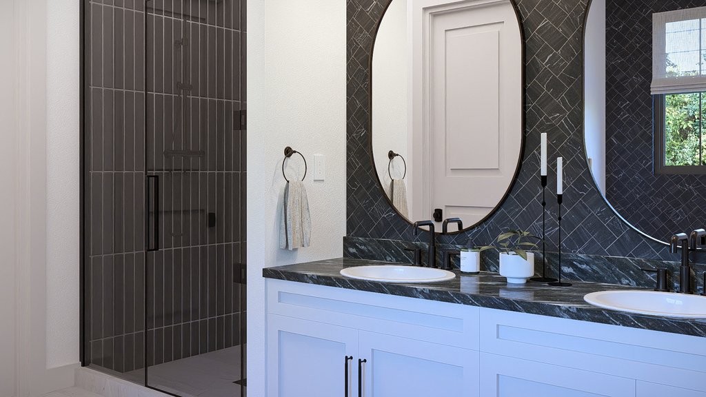 Interior - Master Bathroom 1 for Farmhouse House Plan #455-773 - 4 bed, 4 bath