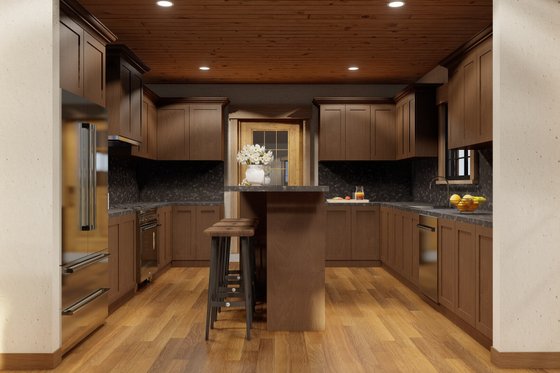 Interior - Kitchen 1 for Country House Plan #923-341 - 2 bed, 2 bath