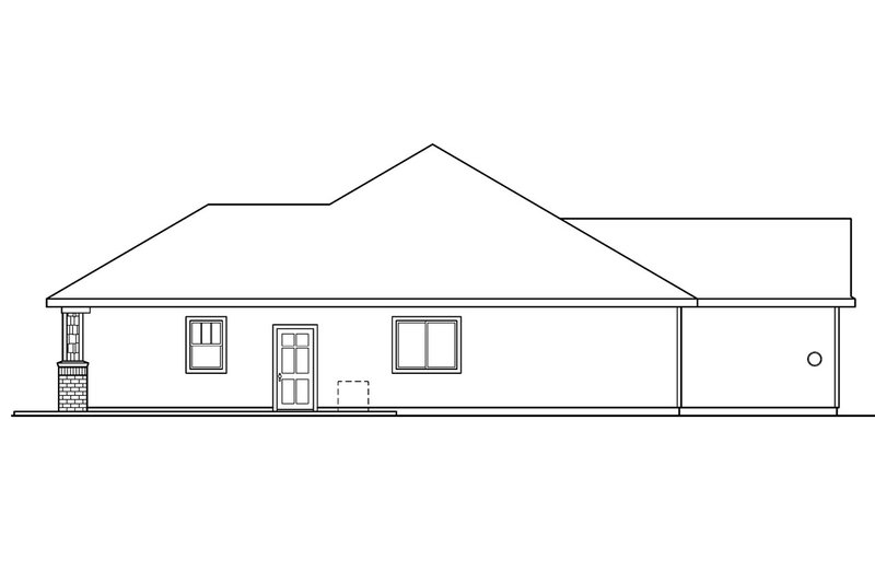 Home Plan - Exterior - Other Elevation 1 for Craftsman House Plan #124-689 - 4 bed, 3 bath