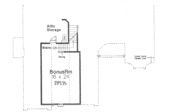 Floor Plan - Other Floor for Tudor House Plan #310-356 - 3 bed, 2.5 bath