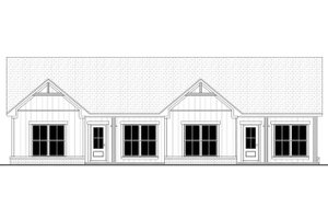 Exterior - Front Elevation 4 for Ranch House Plan #430-382 - 4 bed, 4 bath