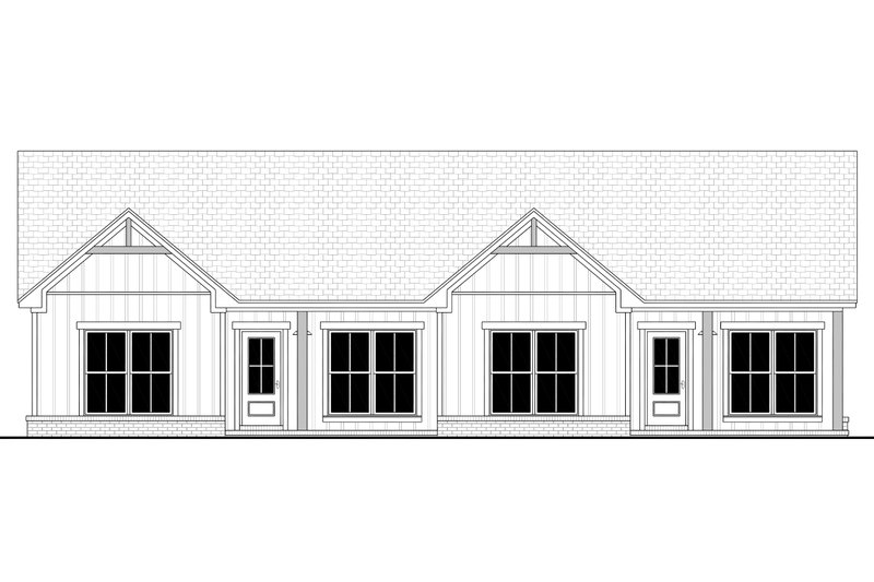 Home Plan - Exterior - Front Elevation 4 for Ranch House Plan #430-382 - 4 bed, 4 bath