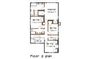 Country Style House Plan - 4 Beds 3 Baths 2418 Sq/Ft Plan #79-279 Floor 