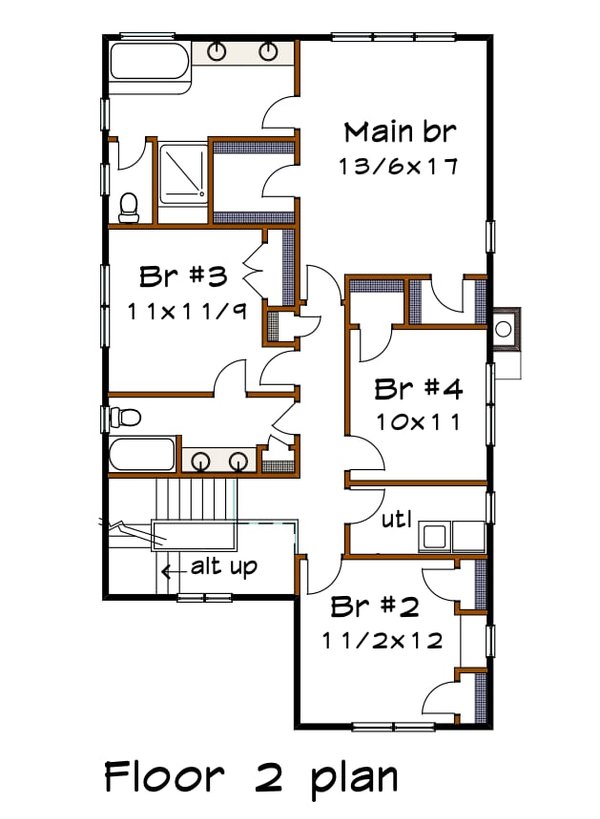 Home Plan - Country Floor Plan - Upper Floor Plan #79-279