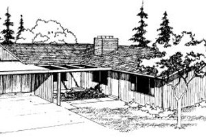 Ranch Exterior - Front Elevation Plan #303-259