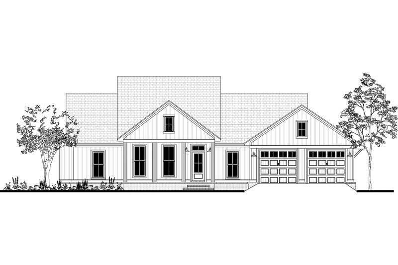 House Blueprint - Exterior - Front Elevation 3 for Farmhouse House Plan #430-188 - 3 bed, 2 bath
