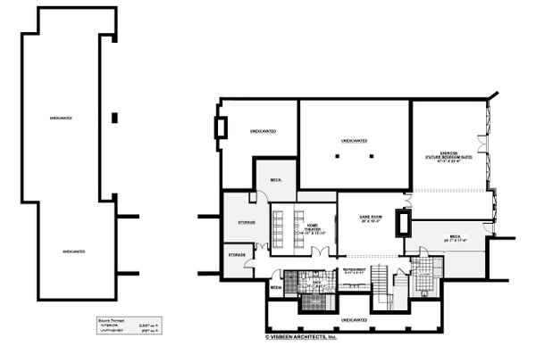 Farmhouse Floor Plan - Lower Floor Plan #928-383