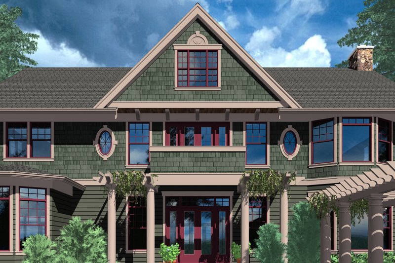 Dream House Plan - Exterior - Front Elevation 8 for Colonial House Plan #48-151 - 6 bed, 5 bath