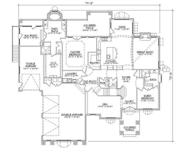 Home Plan - European Floor Plan - Main Floor Plan #5-401