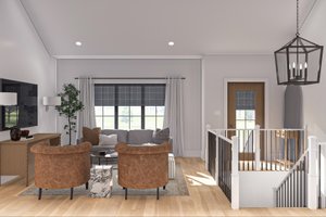 Interior - Family Room for Modern House Plan #455-445 - 4 bed, 3 bath