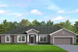 Ranch Exterior - Front Elevation Plan #1058-191