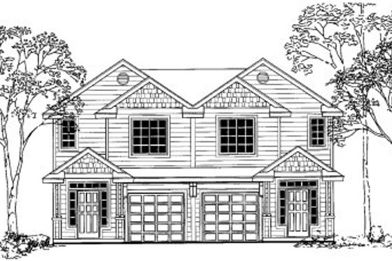 Exterior - Front Elevation for Traditional House Plan #303-410 - 3 bed, 2.5 bath