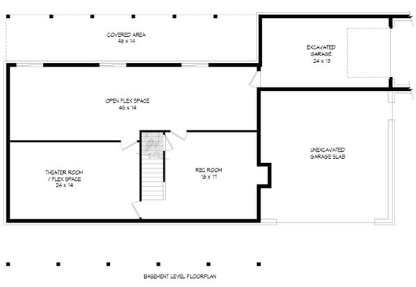 Architectural House Design - Country Floor Plan - Lower Floor Plan #932-207
