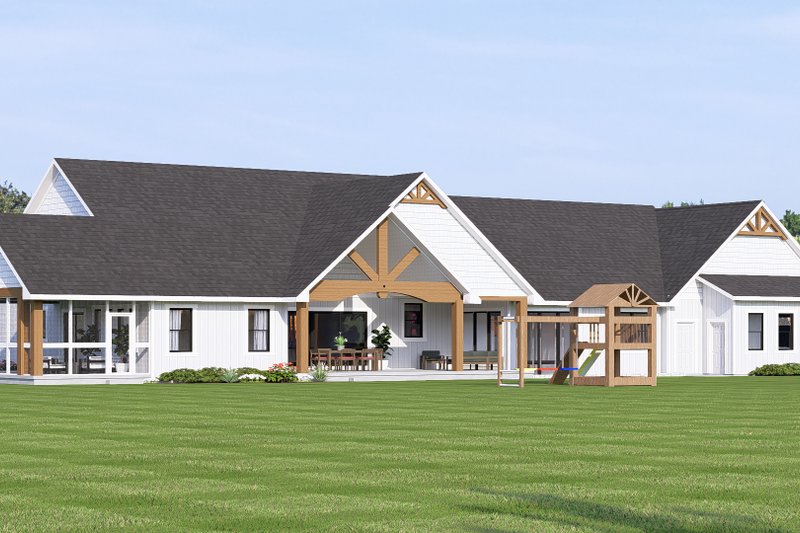Dream House Plan - Exterior - Rear Elevation for Contemporary House Plan #1064-477 - 2 bed, 2.5 bath