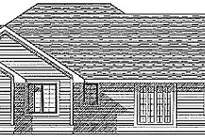 Exterior - Rear Elevation for Traditional House Plan #70-281 - 3 bed, 2 bath