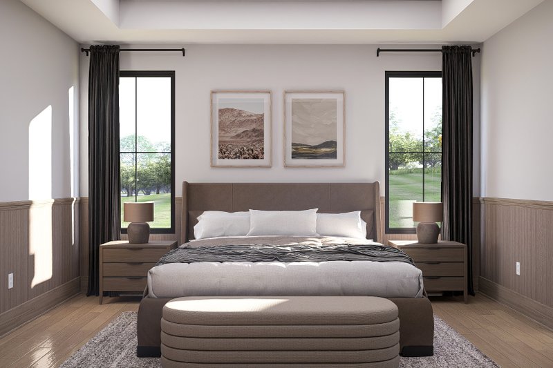 House Design - Interior - Master Bedroom for Barndominium House Plan #455-697 - 5 bed, 4.5 bath