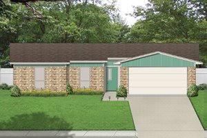 Ranch Exterior - Front Elevation Plan #84-516